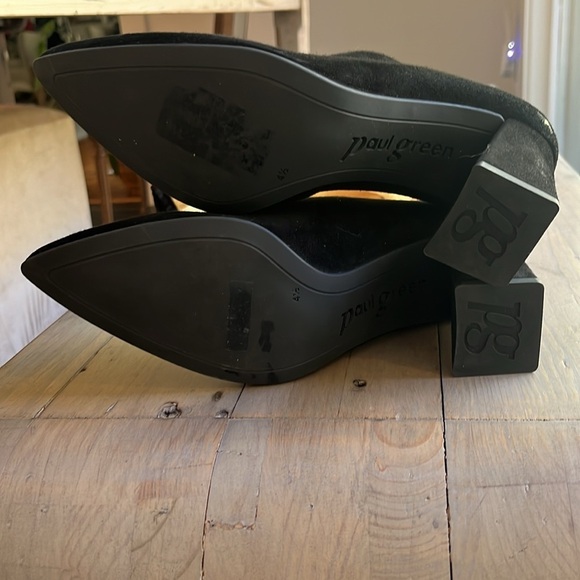 NIB. Paul Green Stacia Black Suede Ankle Bootie Size 6.5,7 - Picture 11 of 13